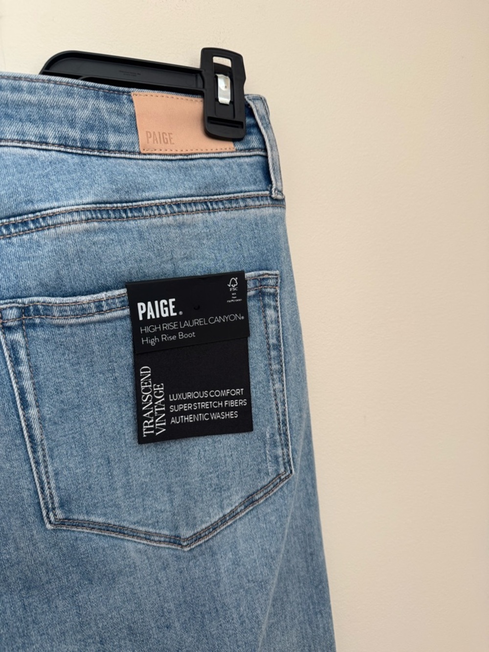 PAIGE High Rise Laurel Canyon Raw Hem Bootcut Jeans Size 30 Marienne NWT - Picture 7 of 10